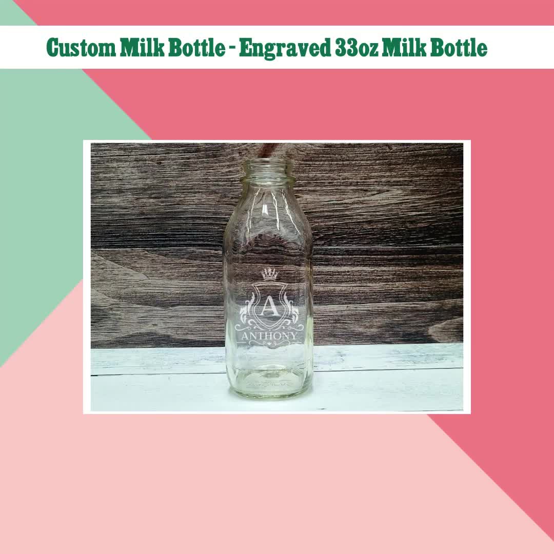 Custom Milk Bottle - Engraved 10oz Milk Bottle – GreatStuff4Me