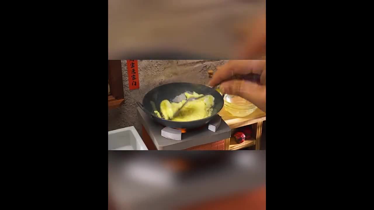 Miniature Ceramic Retro Cooking Stove Set Wok Lid Spatula Cutting board  Knife Oil Burner mini food real cooking