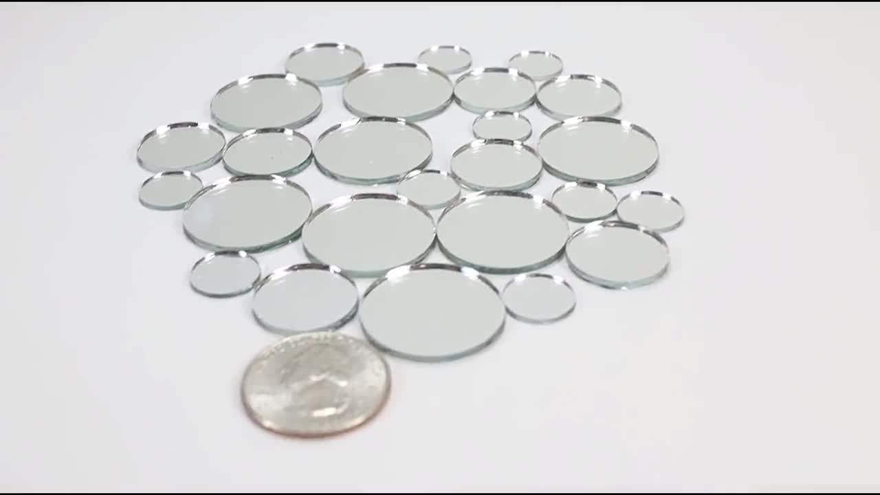 Round Mirror Tiles Mini Size Circle Mirror Tiny Round Glass - Temu
