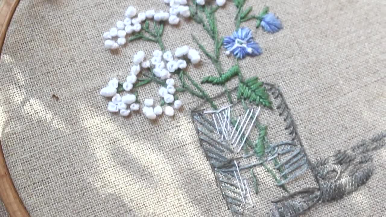 Gypsophila Embroidery Skirt ジプソフィア Embroidery Skirt Magnolia Pearl Floral Chrystal Skirt