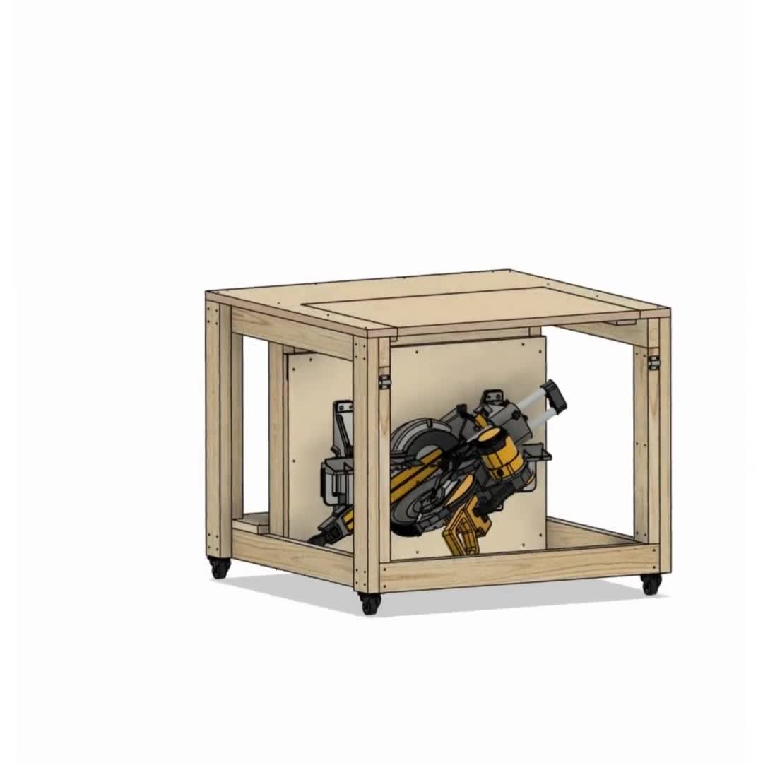 Mobile Saw Workbench Plans | Modular Mobile Table Saw Miter Saw Workbench | Digital Build Plans | DIY video poster