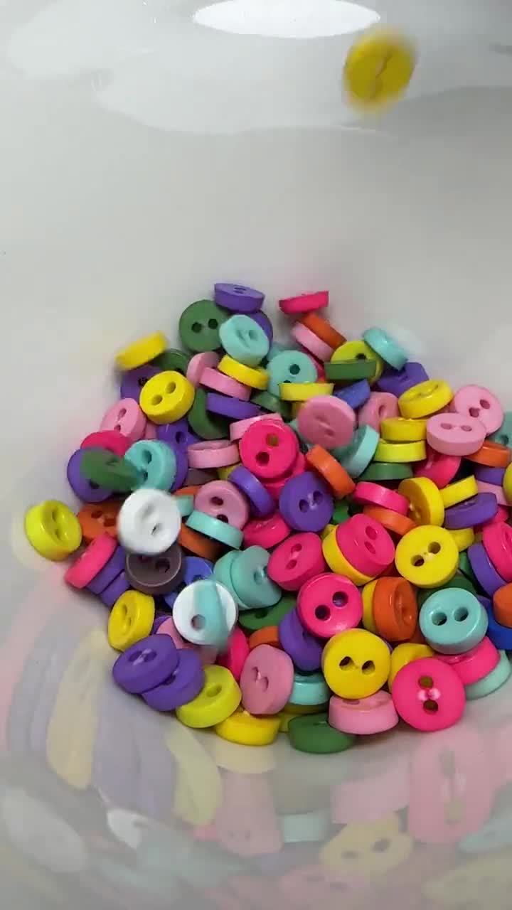 150 Pcs Tiny Buttons Micro Buttons 2 Holes Size 6mm Mix Assorted