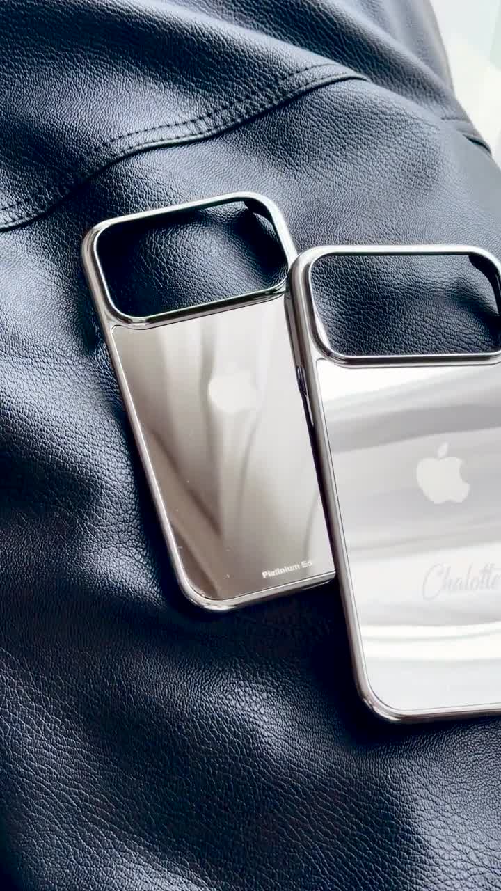 Funda para iPhone personalizada con diseño de Apple, chapada en plata y platino. video poster