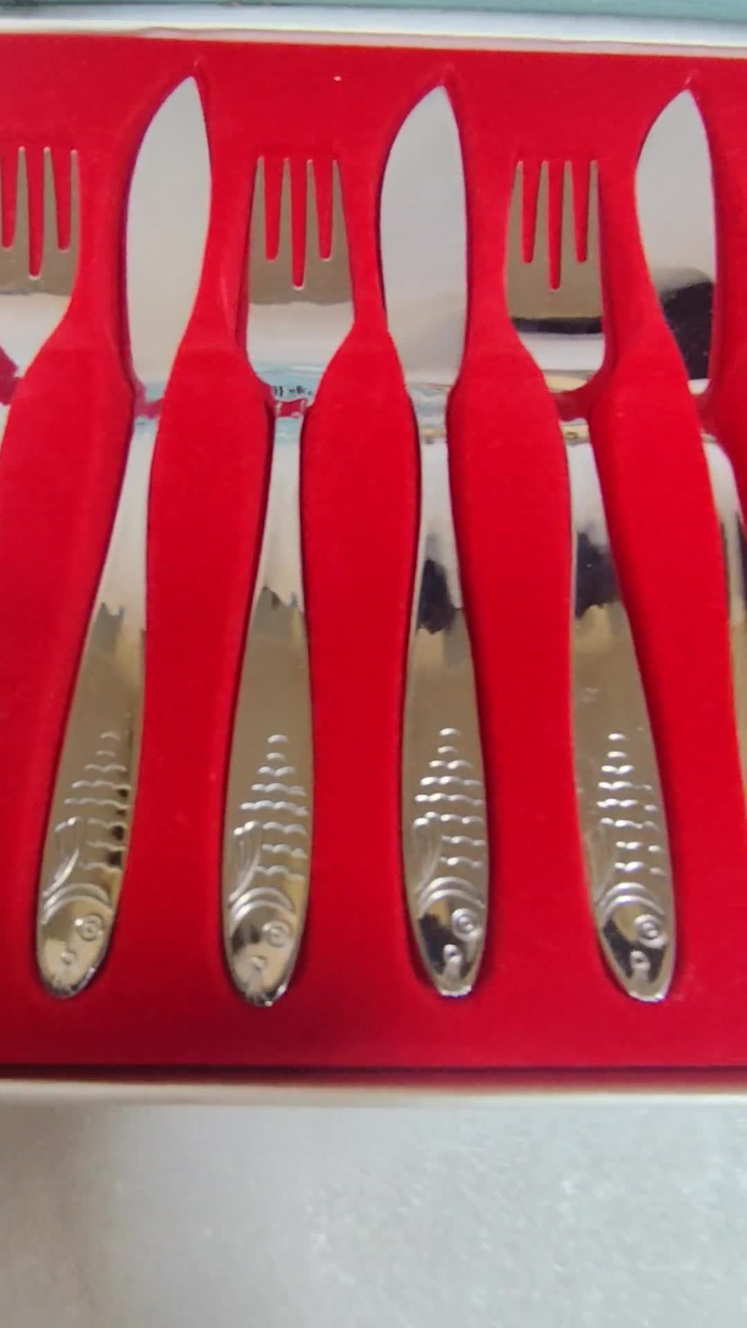 WMF Cromargan Fish Cutlery Set for Six in Original Presentation