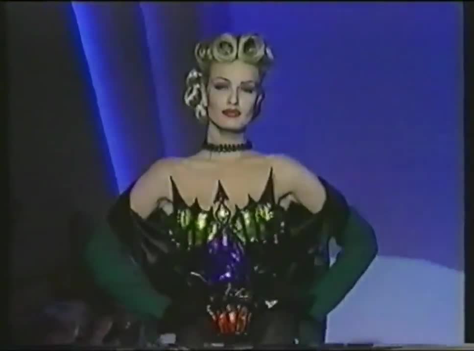 Thierry Mugler FW1992 Archival Runway Blazer Green Wool Black