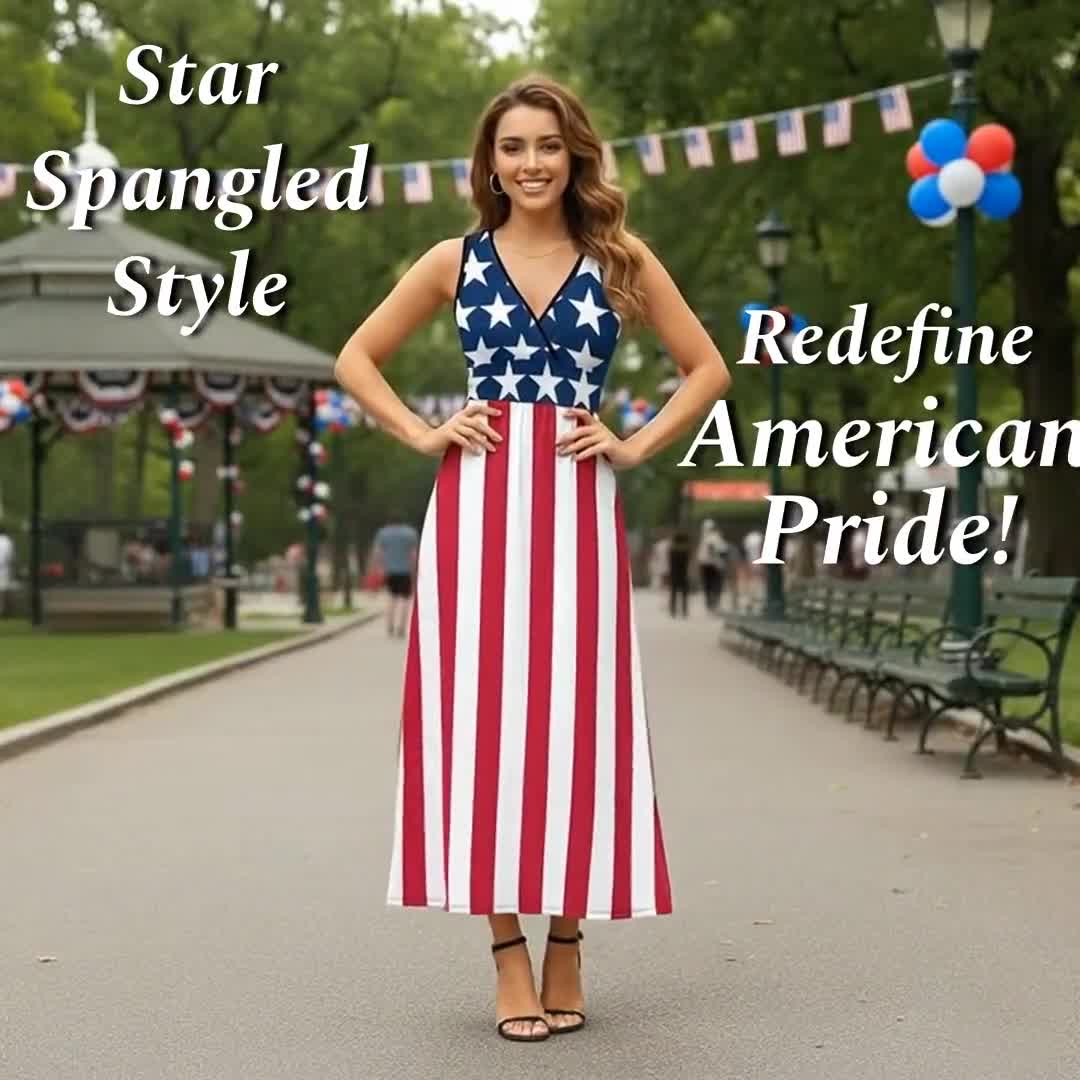 fourth of july maxi dress Happy 4th of July , Wishing you a happy and stylish holiday weekend!,  Comment 4TH and Ill send you the link to this dress., #4thofjuly2026  #bostonstylist #lastylist #nycstylist #tarawedtfashion