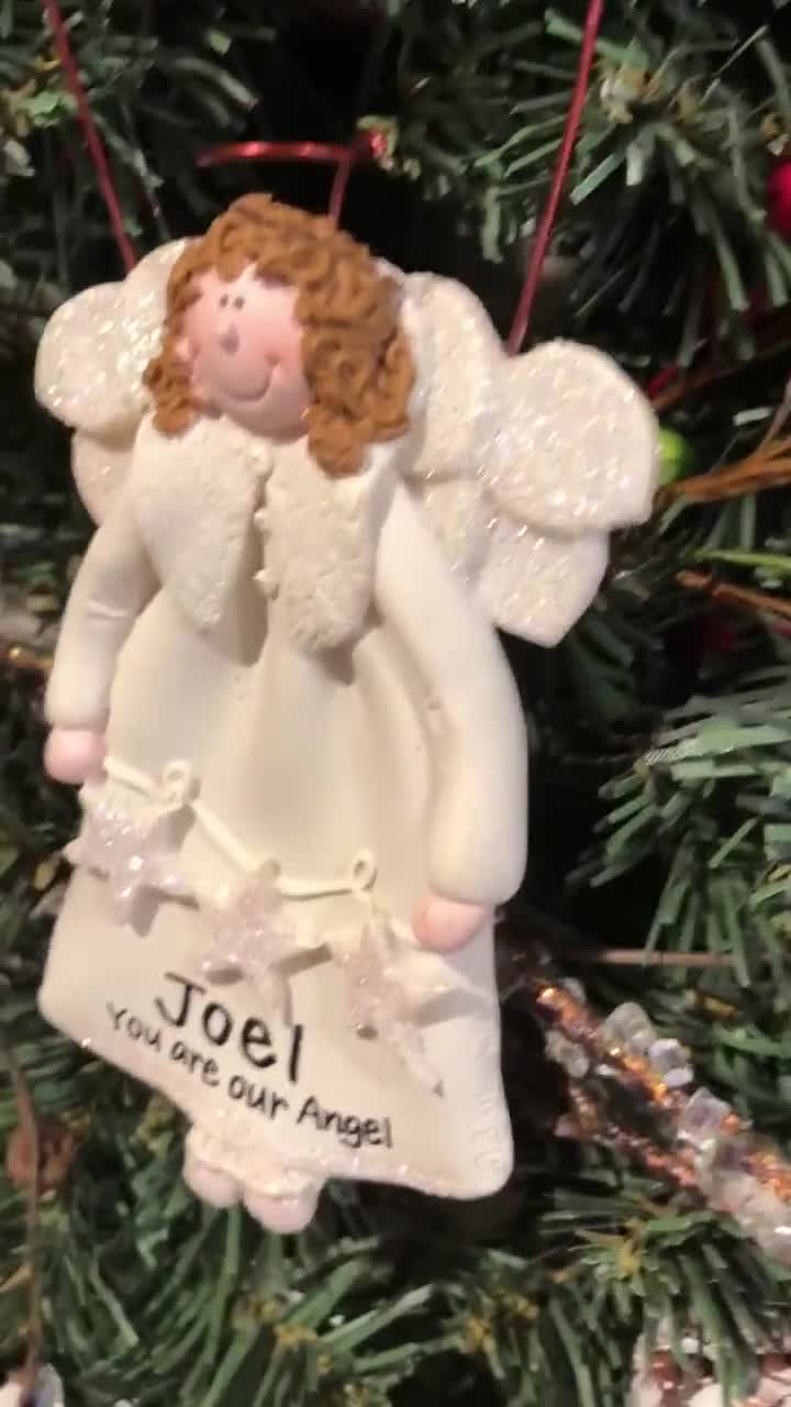 星を持つ天使 - パーソナライズされたクリスマスオーナメント - 天使の