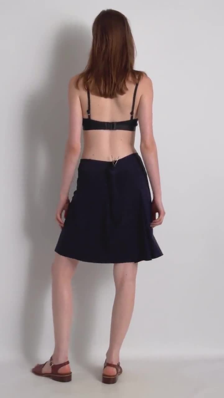 Jupe En Jean Bleu Girbaud Avec Ceinture - Taille 40, Longueur Genou - Occasion Très Bon état