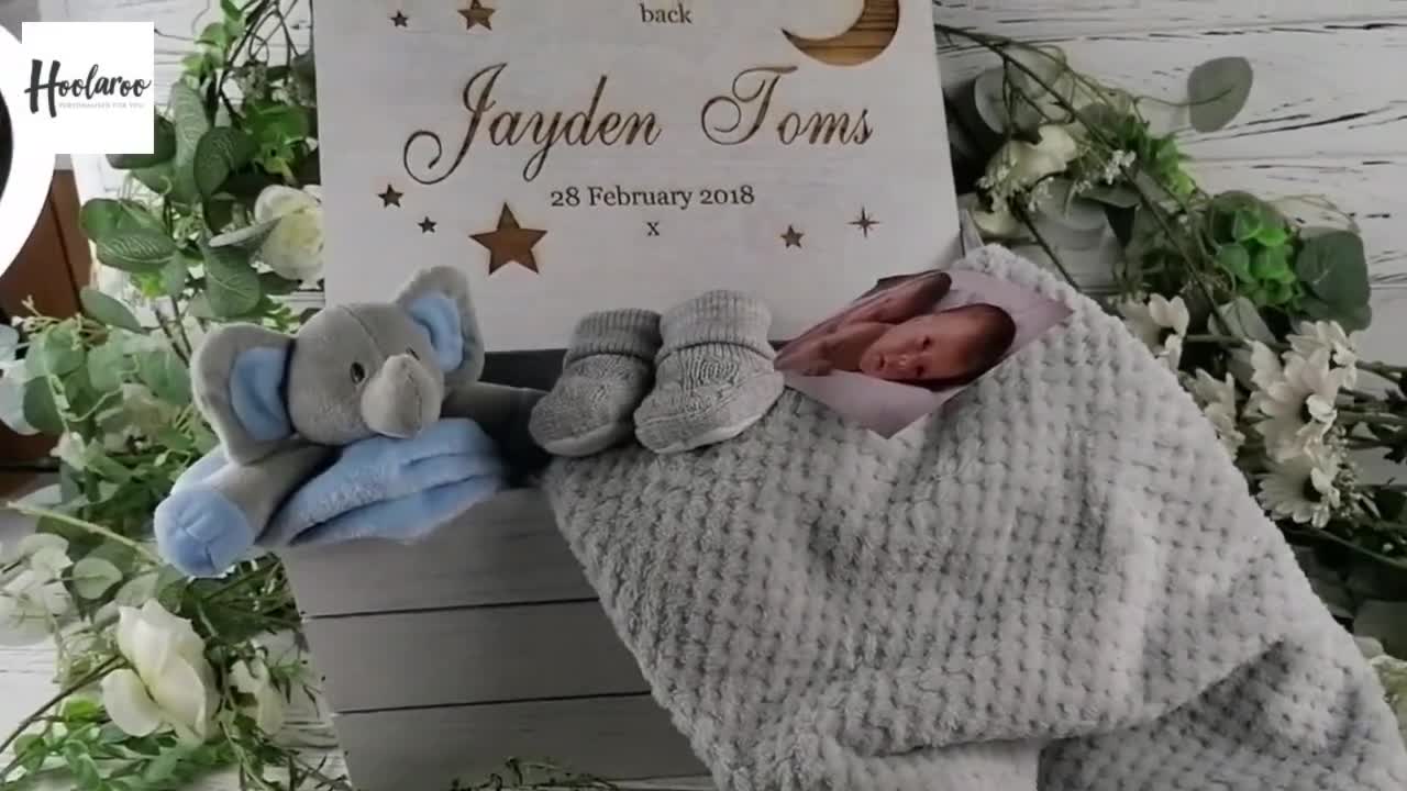 Caja recuerdos bebé grande personalizada, cofre del tesoro para bebés, caja  de memoria, regalo personalizado bebé -  Schweiz