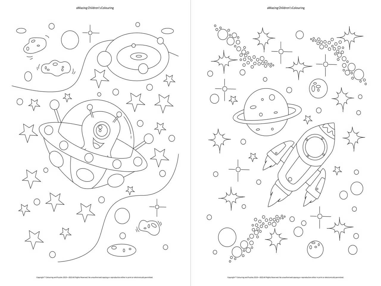 100 PAGES Colouring Books FOR KIDS Digital/instant Downloads