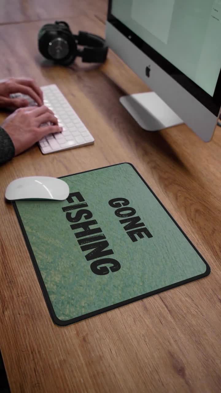 Show Your Love of Fishing With the Gone Fishing Gaming Mouse Pad, Great  Gifts for Birthdays, Christmas's, Friends and Coworkers 