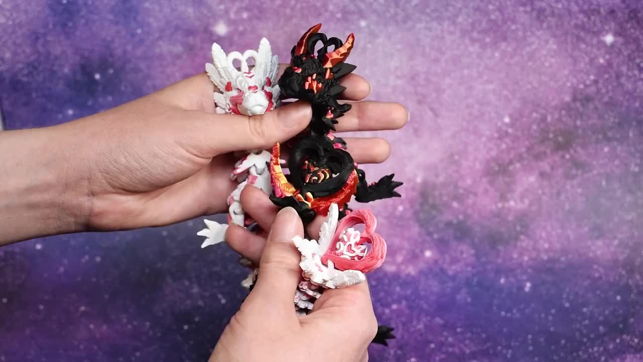 新品タグ付  Heart Dragon Mサイズ 50cm 3D Printed Premium Articulated Heart Dragon - Valentines Day
