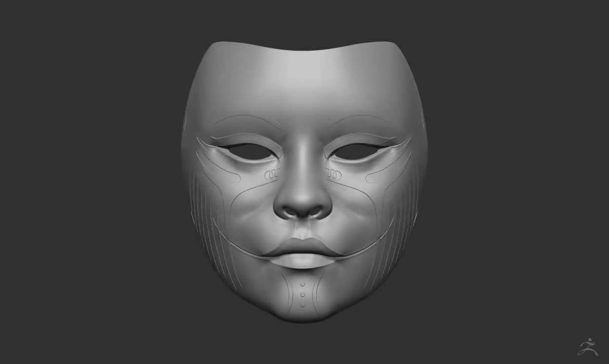 Mask Female 3D model