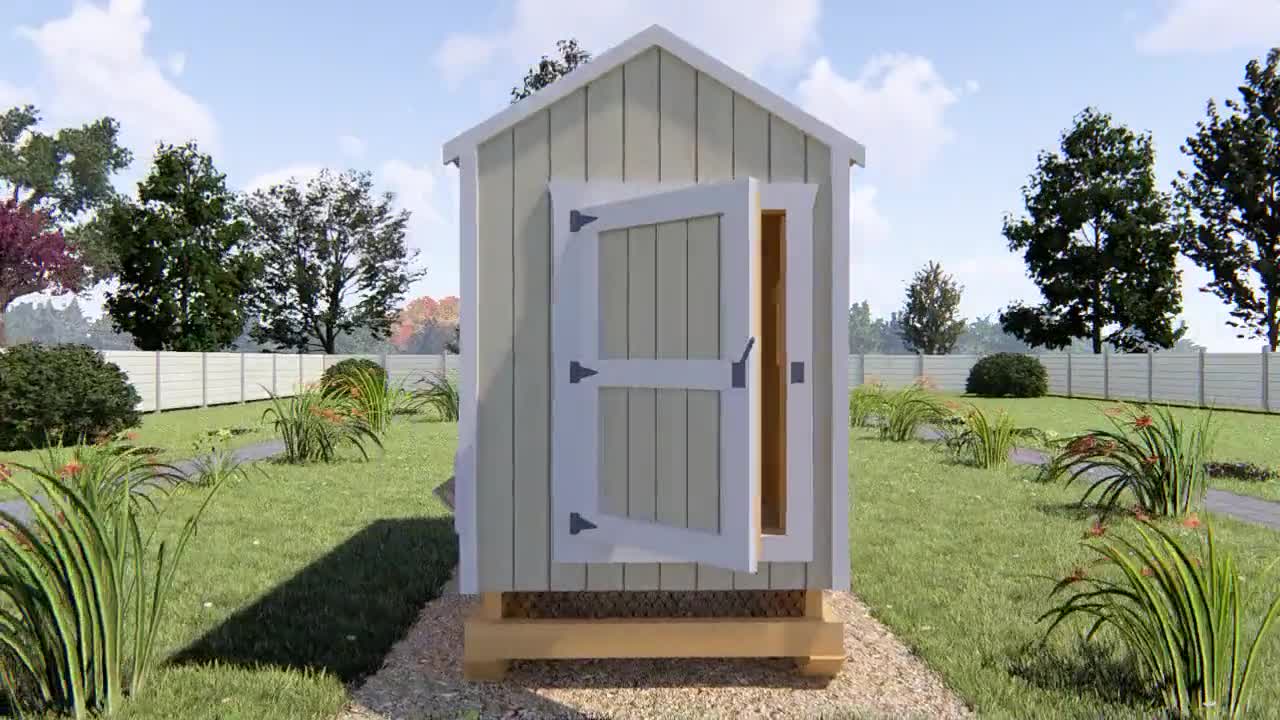 DIY鶏小屋 4x8 鶏小屋の設計図：DIY 鶏舎のパターン（デジタルダウンロード