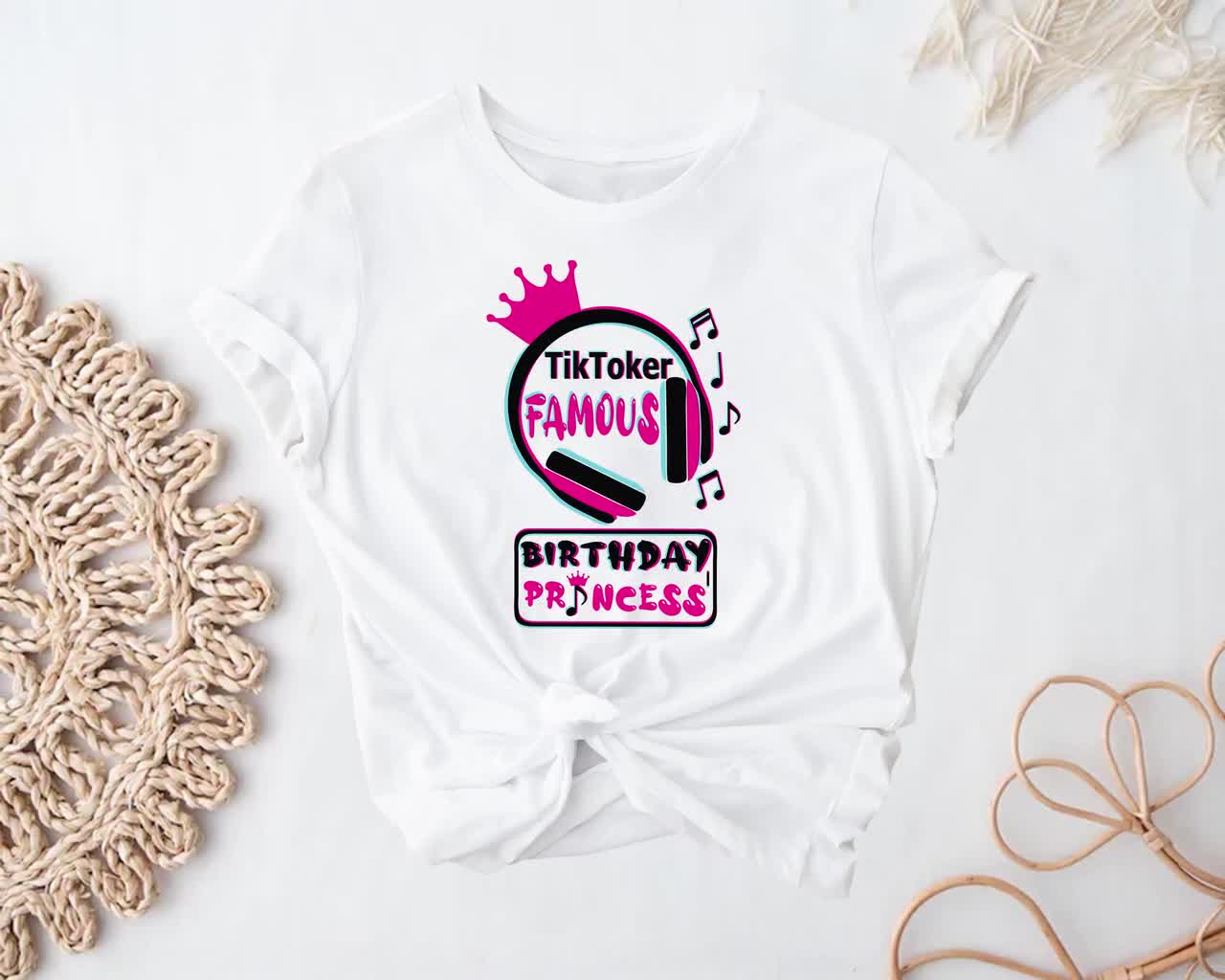 TikToker Famous Shirt, Birthday Princess Shirt, TikTok Shirt, TikTok  Birthday Shirt, TikTokers Shirt, TikTok Lover Shirt, Gift for TikTokers