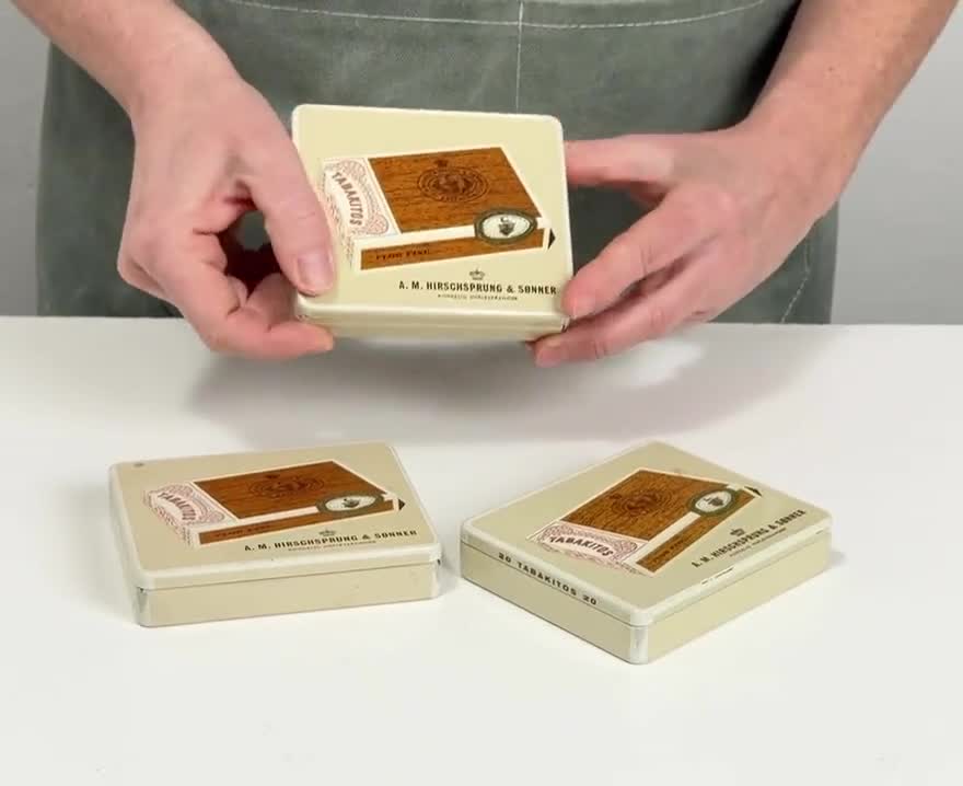 TABAKITOS, Vintage Danish Tobacco Tin from A.M. Hirschsprung & Sønner – NOS  Metal Box