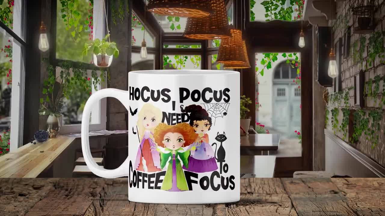Mug Sur Le Thème D'Halloween – Hocus Pocus Mood – Tasse à Accents De Couleur – Tasse De 325 Ml Et 325 Ml