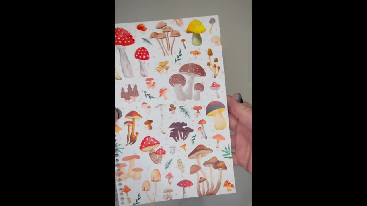 Cute Sketchbook, Mushroom Aesthetic, Colorful Journal, Cottagecore  Notebook, Pretty Journal, Gift for Plant Lovers, Softcover Journal 