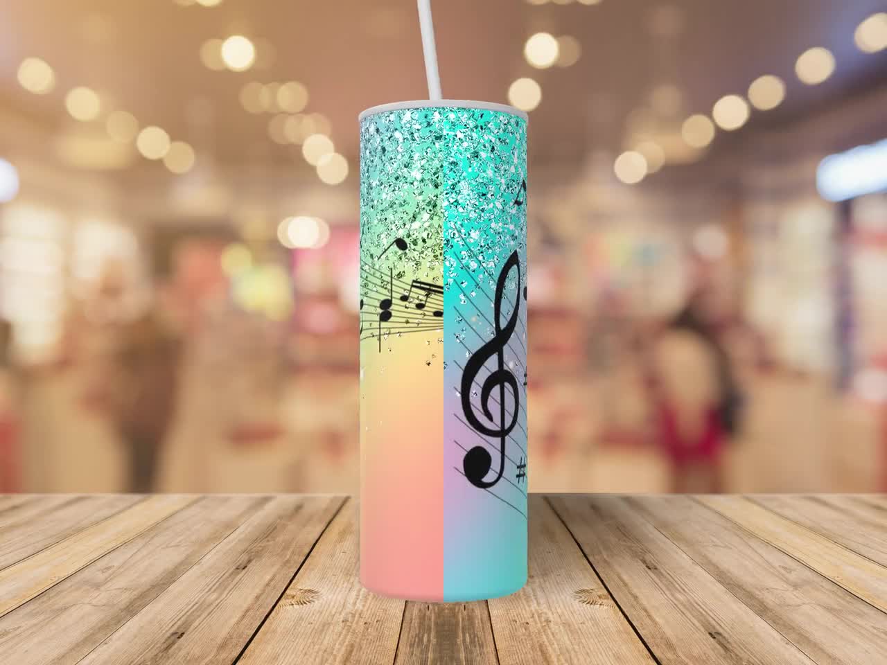 Skinny Tumbler- Music Notes – The Silver Strawberry