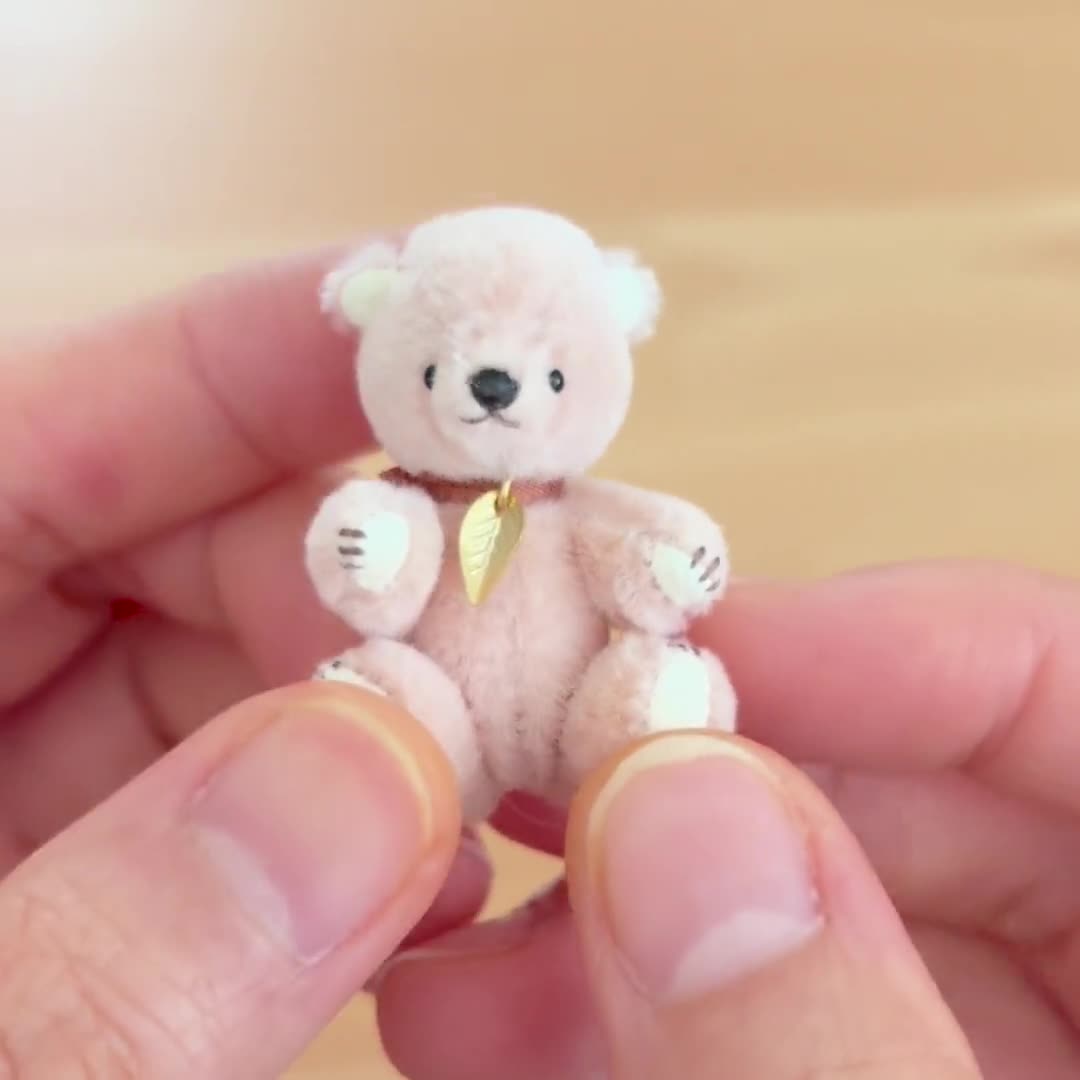 Emotional Support Teddy – Small Handmade Miniature Teddy Bear