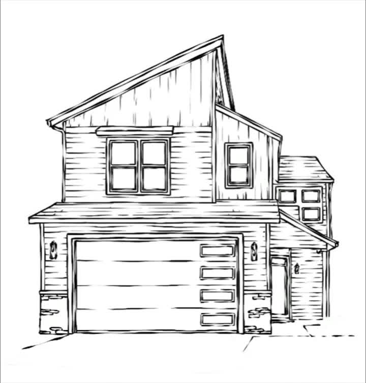 3D Sketch Of A House Stock Photo, Picture and Royalty Free Image. Image  18151241.