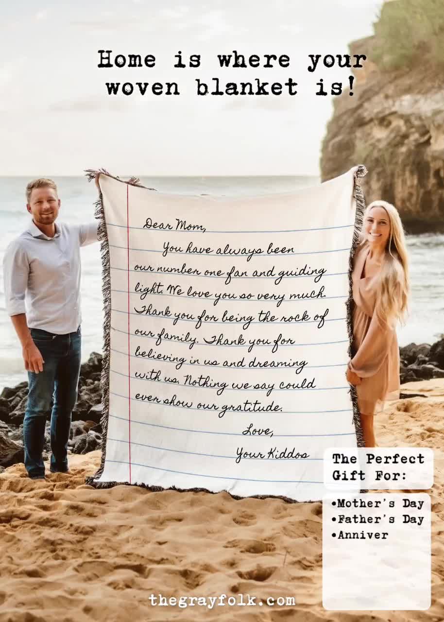 LETTER BLANKET Personalized Gift Love Birthday Gift For Mom Dad