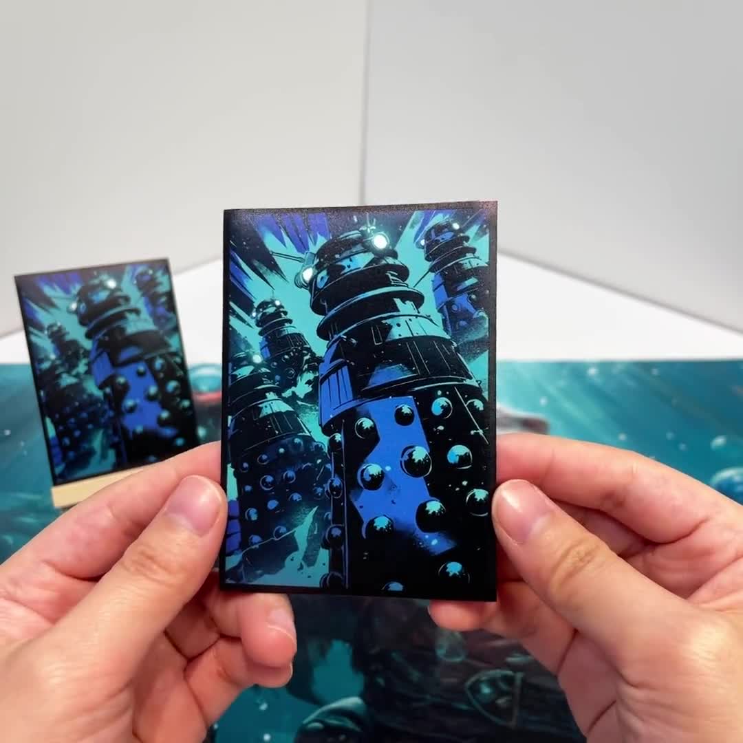 dalek card sleeves Mtg Matte Card Sleeves, Dalek Theme Card Sleeves, Top Quality and Detailed Mtg Sleeves, Magic Card Sleeve