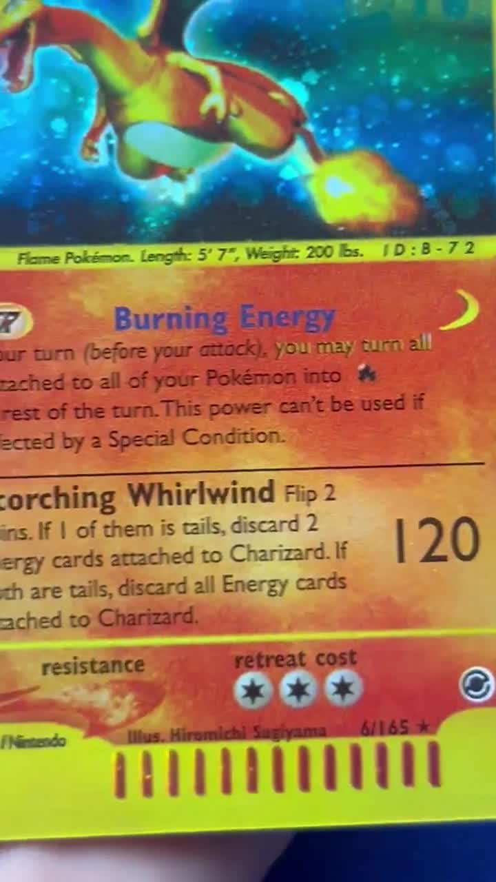 Holo Charizard 6/165 Pokemon Card Expedition Set Holographic Card