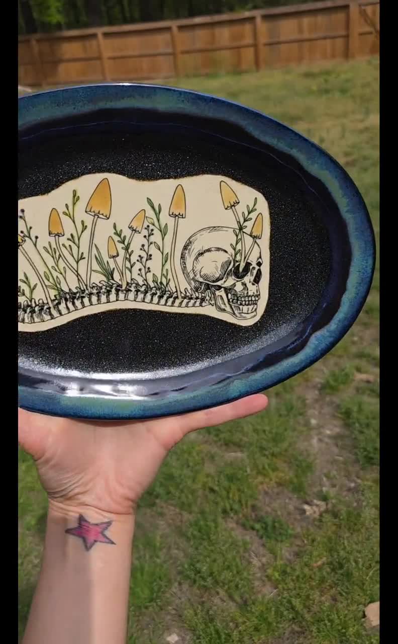 Brainrot Mushroom Mug and Spoon Rest, mushroom lover gift for sister, therapist appreciation gift for friend, neuroscience graduation gift video poster