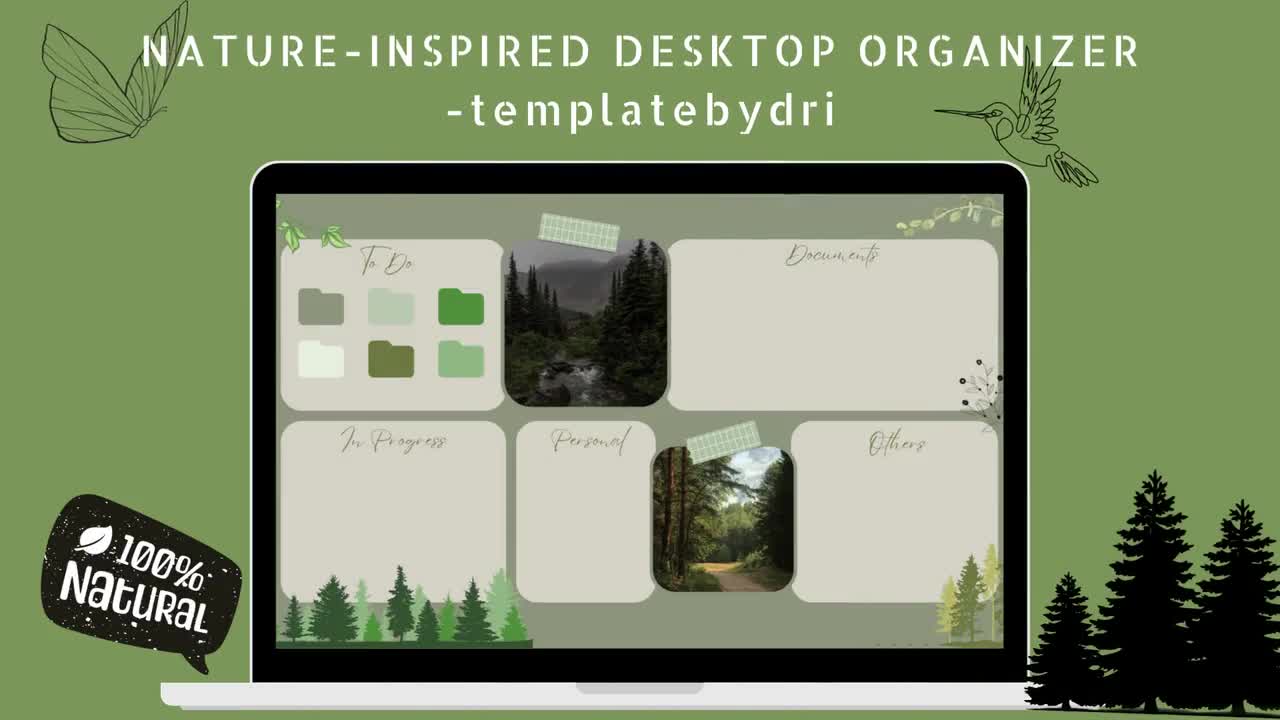Free and customizable nature desktop wallpaper templates
