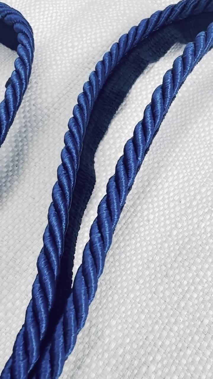 Passepoil à Brides, Passepoil Torsadé Pour Décoration D'intérieur - Coussins Et Bordures De Rembourrage Des Rideaux - 7 Mm De Large - N'importe Quelle Longueur - Noir - France