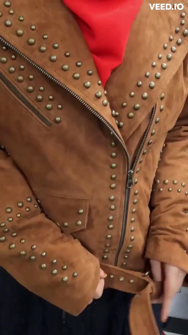 Womens BROWN Suede Leather Jacket | Womens Suede Round Antique