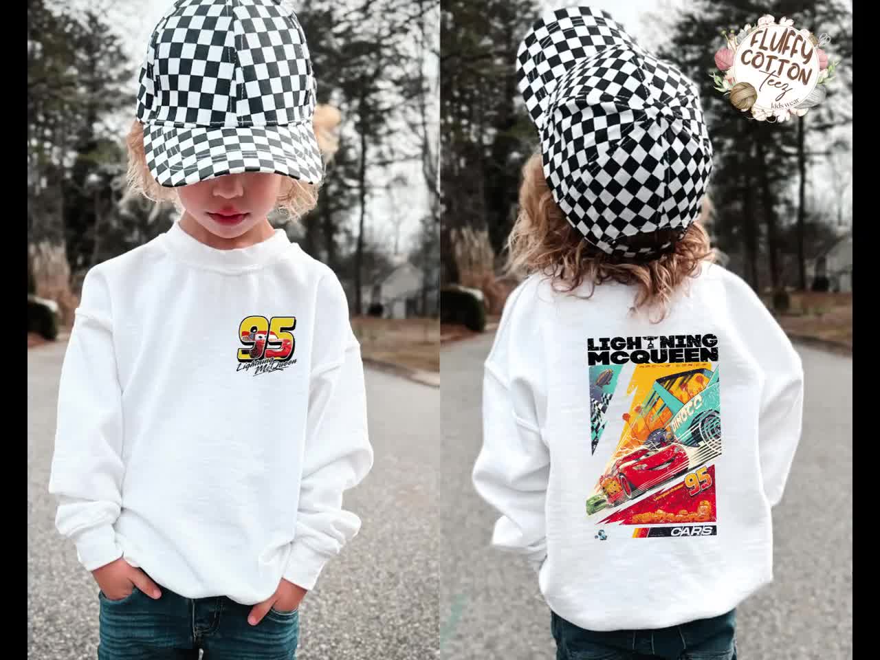 Lightning McQueen Kids Shirt - Two Sided Tee - Disney Pixar Cars Toddler T-shirt - Pixar Inspired Sweatshirt for Children video poster