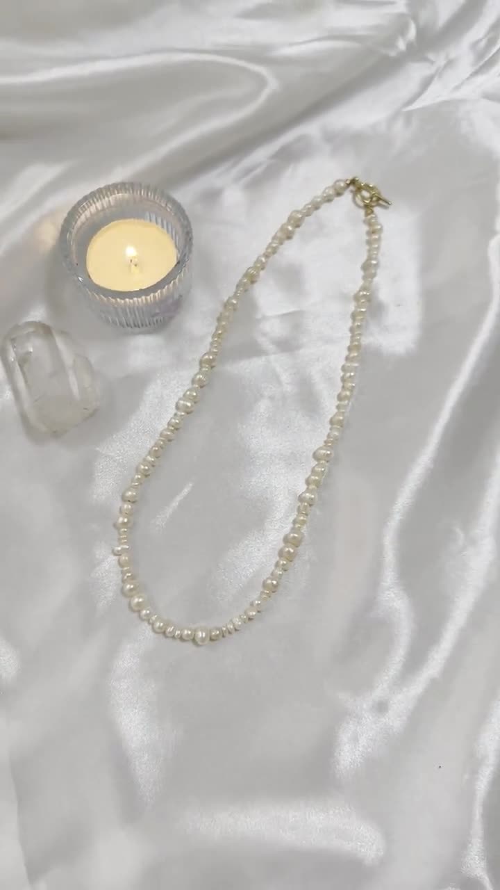 ブレスレット LESS IS MORE baby pearl necklace Freshwater Pearl Necklace for Baby & Kids – Bambinos at