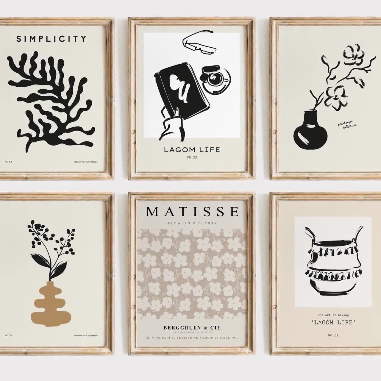 modern-eclectic-gallery-wall-set-of-15-digital-prints-printable-neutral-wall-art-modern-home-decor-abstract-poster-set-matisse-print-set-etsy