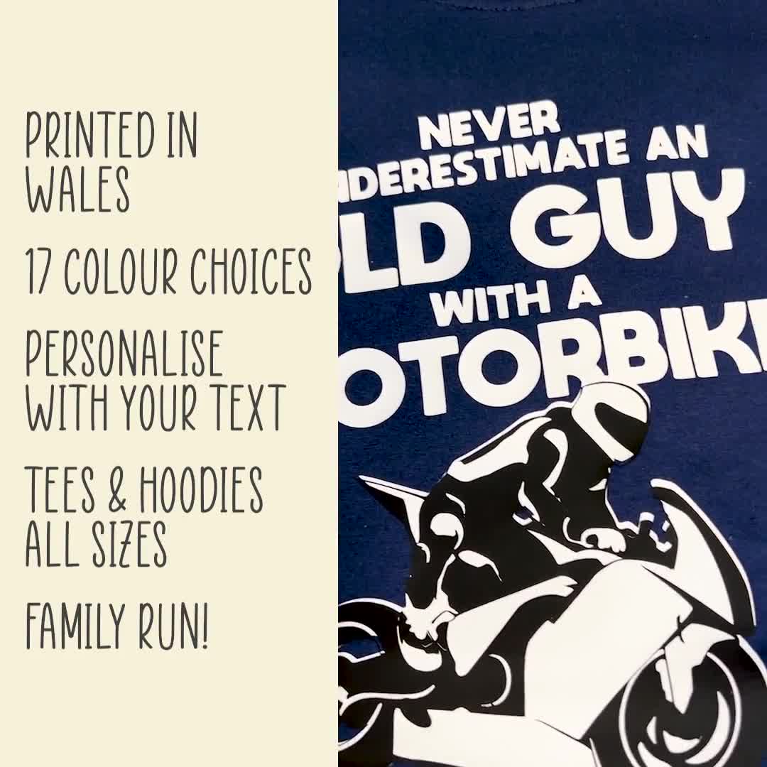Never Underestimate an Old Guy With A Motorbike T-shirt