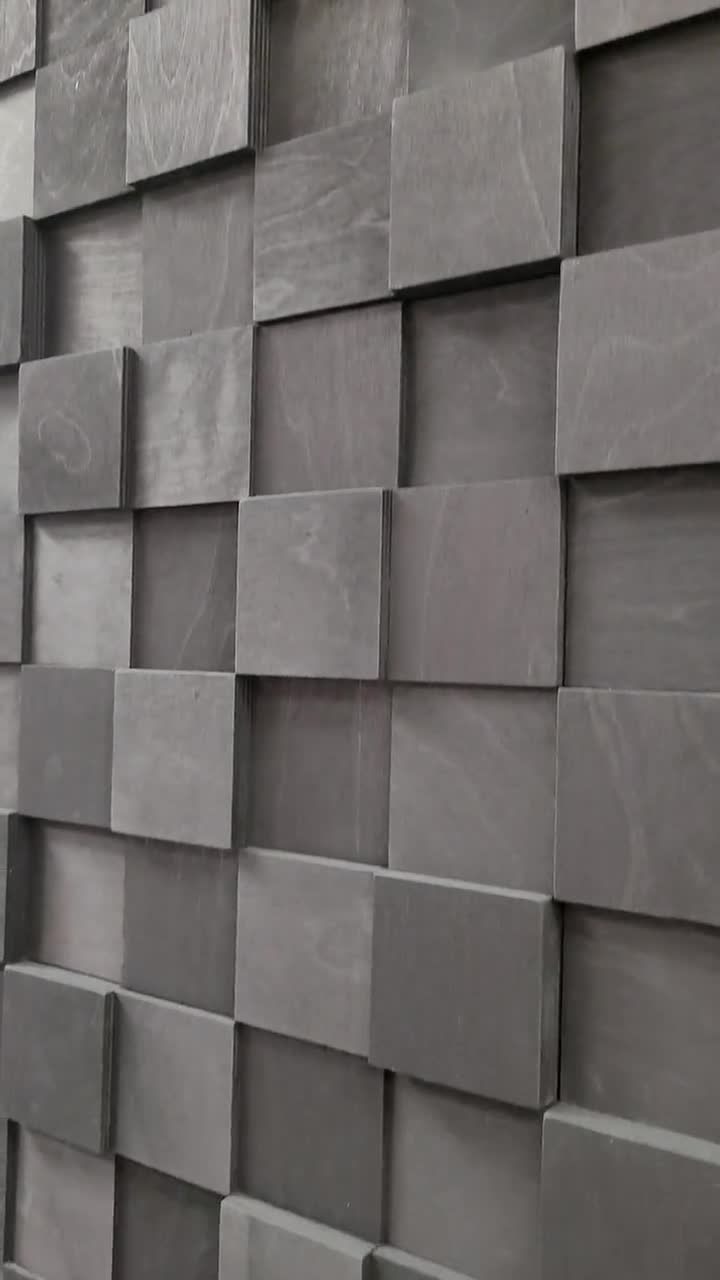 Azulejos de mosaico de madera 3D para decoración de pared rústica de  granja, tablones de madera 3D para pared de acento, panel de madera para  sala de