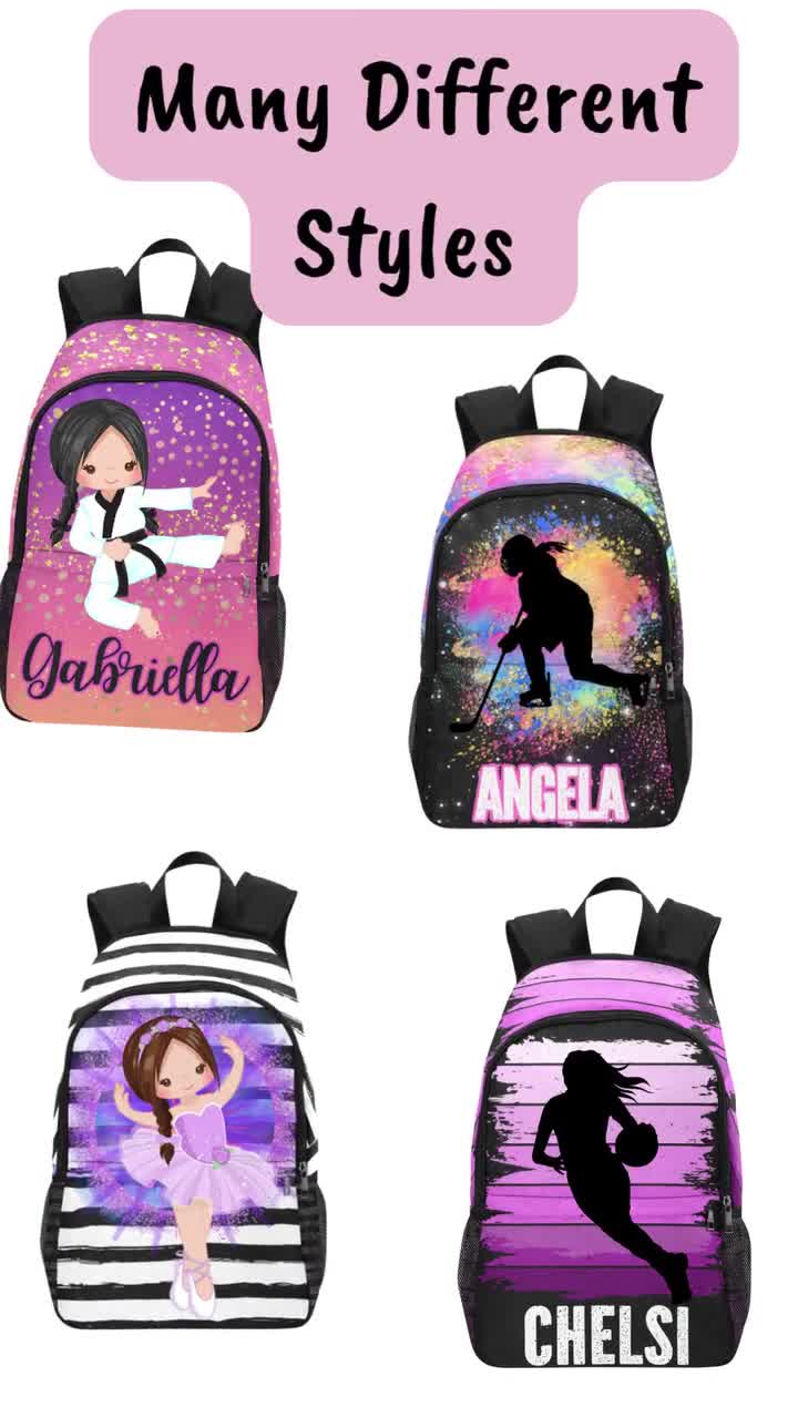 Personalized Ice Skating Backpack for Girls Custom Figure Skater