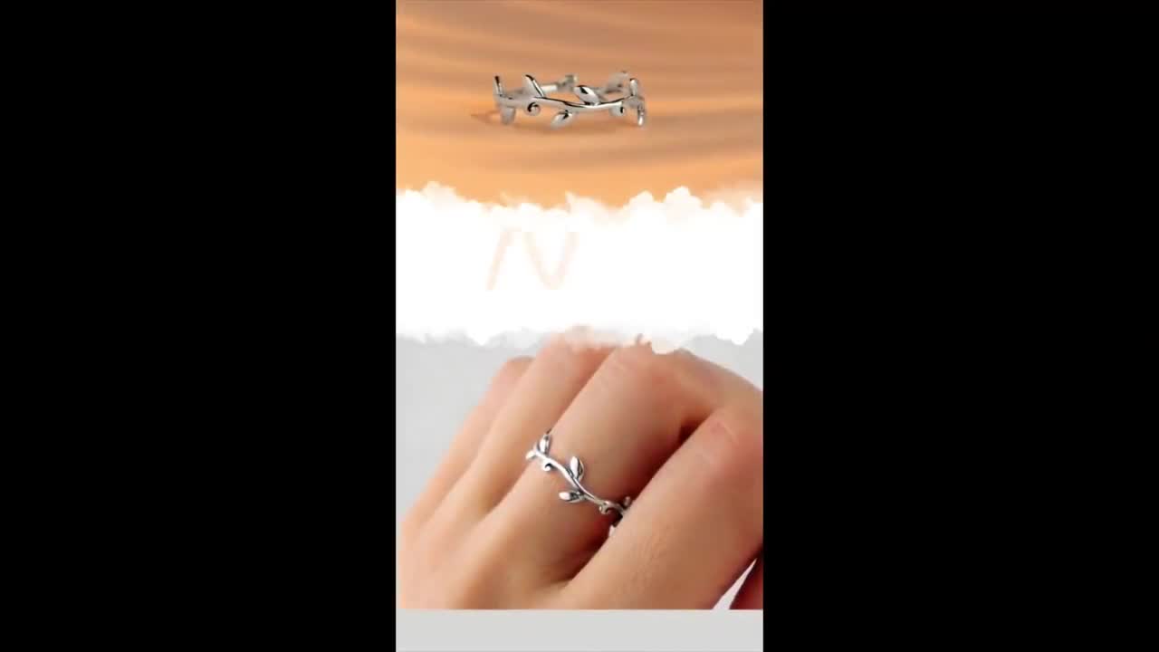 925 Sterling Silver Leaves Ring - Etsy