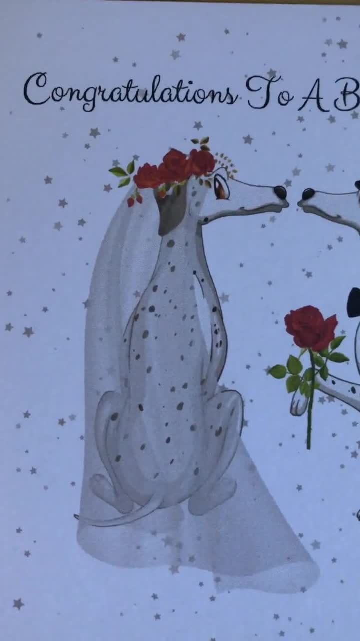 Personalized Dog Wedding Card, Humorous Dog Lover Gift, image size:720x1280