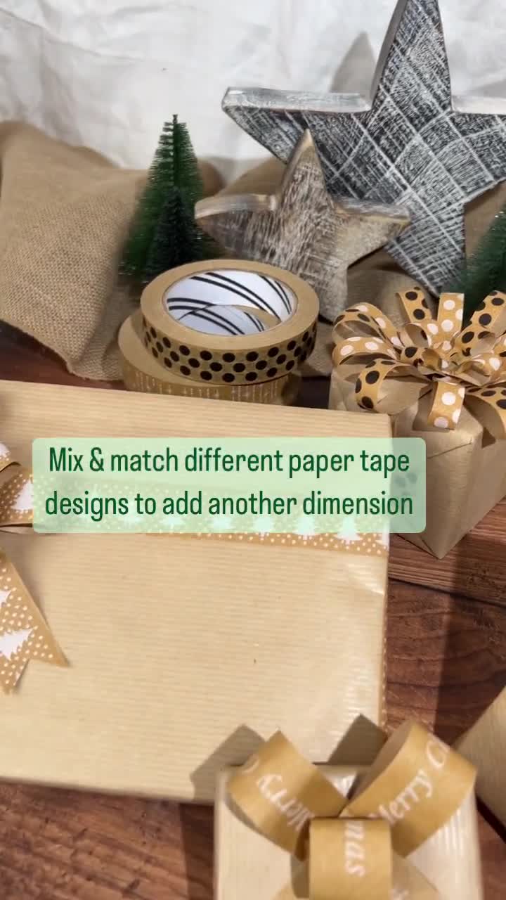 Christmas Wrapping Paper With Twine and Tag 