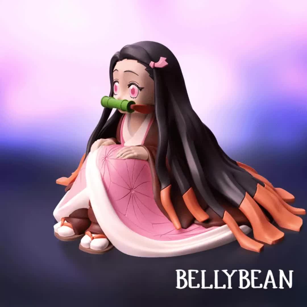 Nezuko Kamado Baby Version | Demon Slayer Fan Art | Figures | DIGITAL files  for 3d Print Filament / Resin