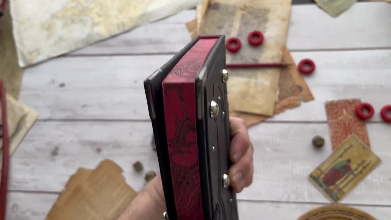 The Necromancer's Black Grimoire - Black Leather Book – Silver