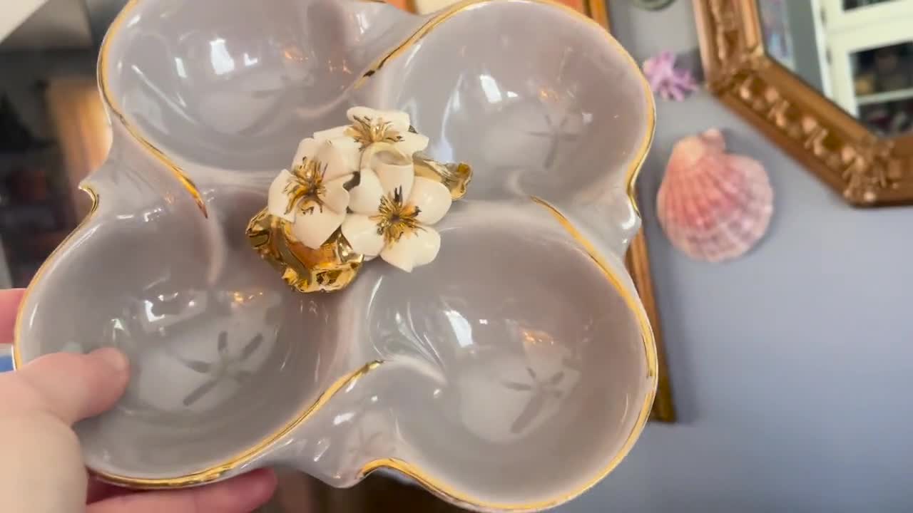 Mikimoto Clover Jewelry Tray – Fine Porcelain Trinket Dish With