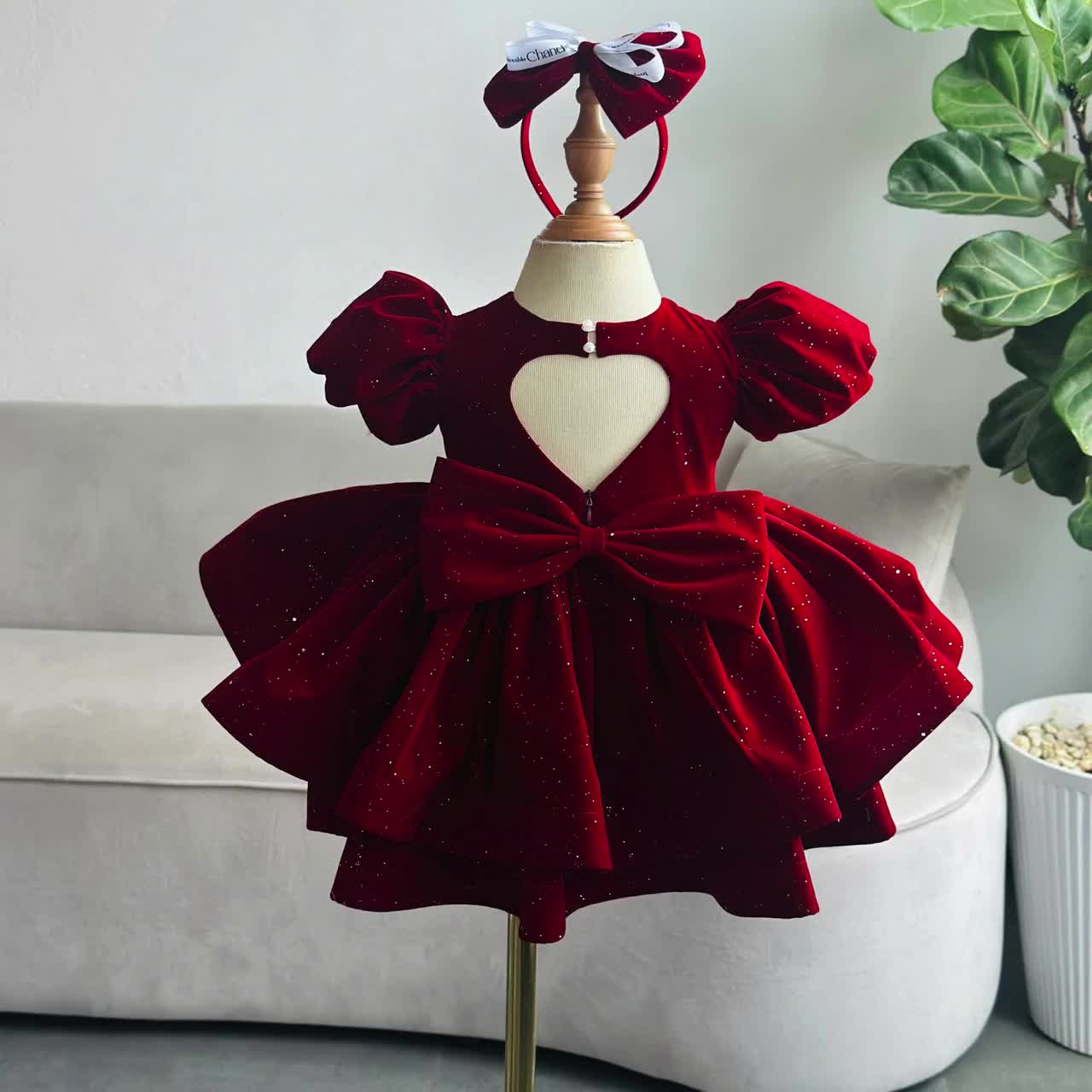 Sweetheart Sparkle Velvet Dress – Long Sleeve Girl Dress - Etsy