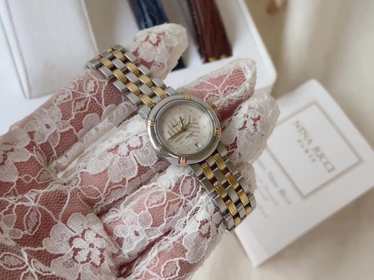 Vintage NINA RICCI Ladies Watch With Box, Swiss Made