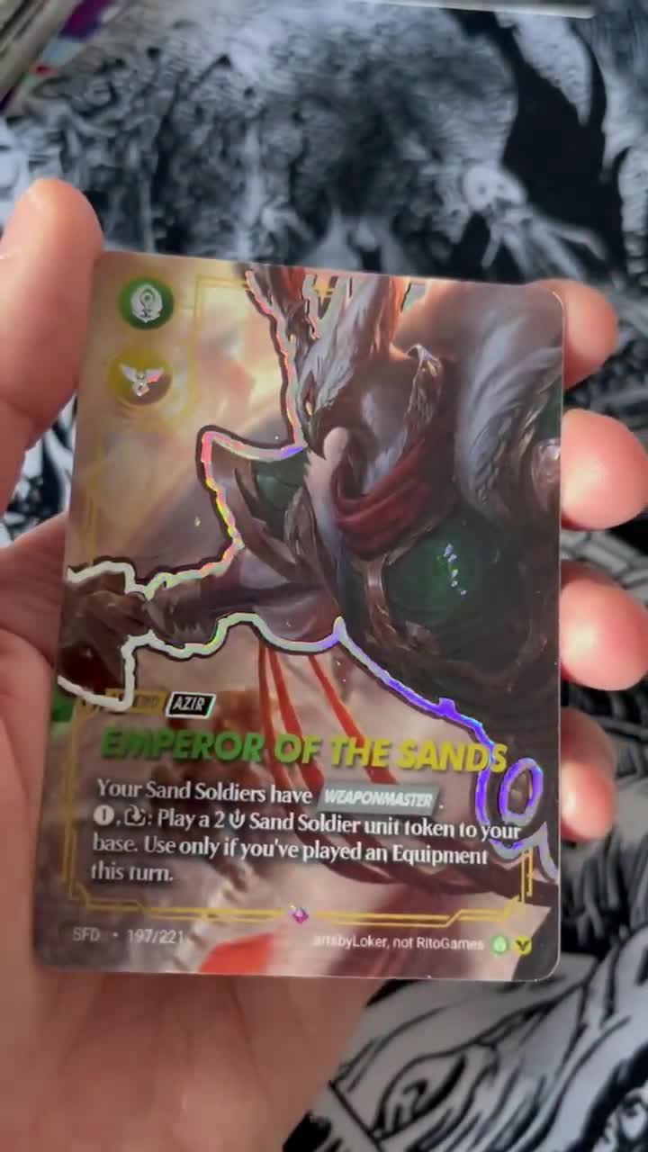 Azir - Riftbound TCG Custom Alt Art Legend Card *foil* & *emboss
