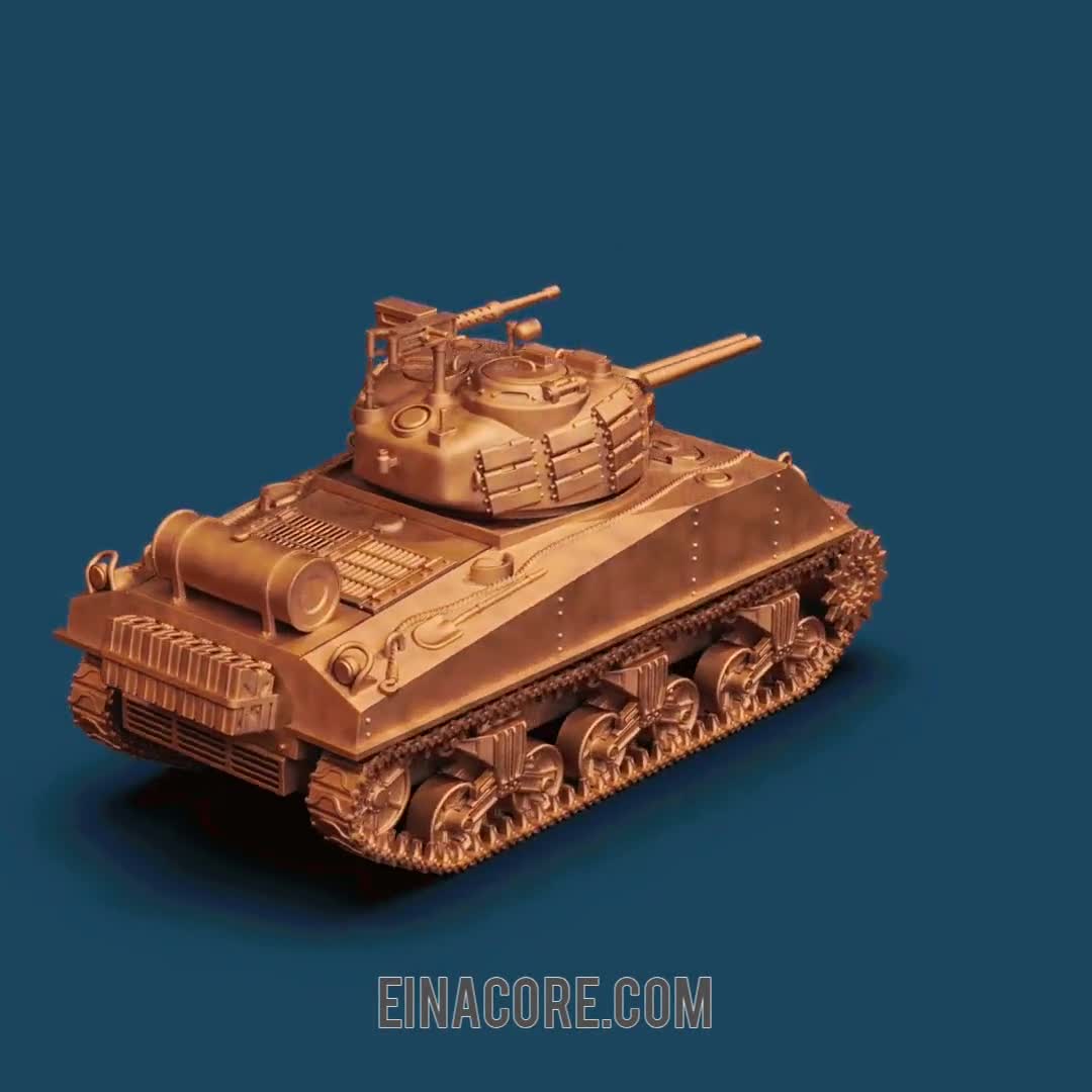 Tabletop Minis | United States M4A3R3 Sherman Zippo Tank