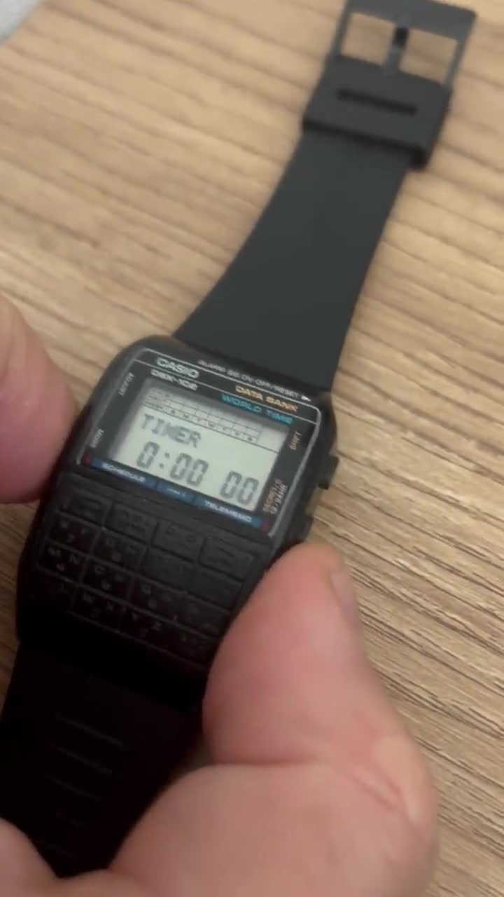 Vintage Casio DBX-102 Data Bank Calculator Watch, RARE