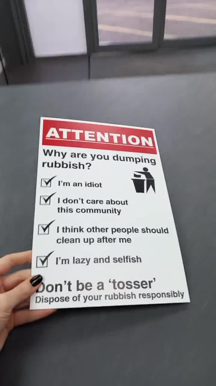 Don't Litter No Litter Sign Notice Directive Adhesive Sticker160mm - Foto 3